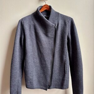 Vince 100% wool zip cardigan small